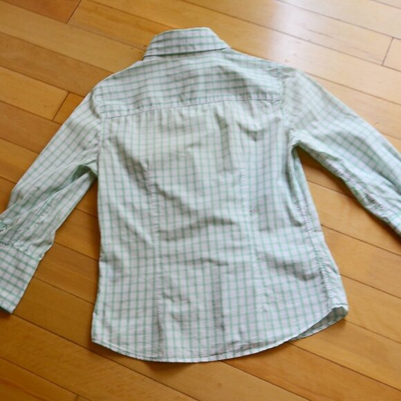 J. MCLAUGHLIN 100% Cotton Checker Shirt Blouse Top Size 4 - Picture 9 of 11